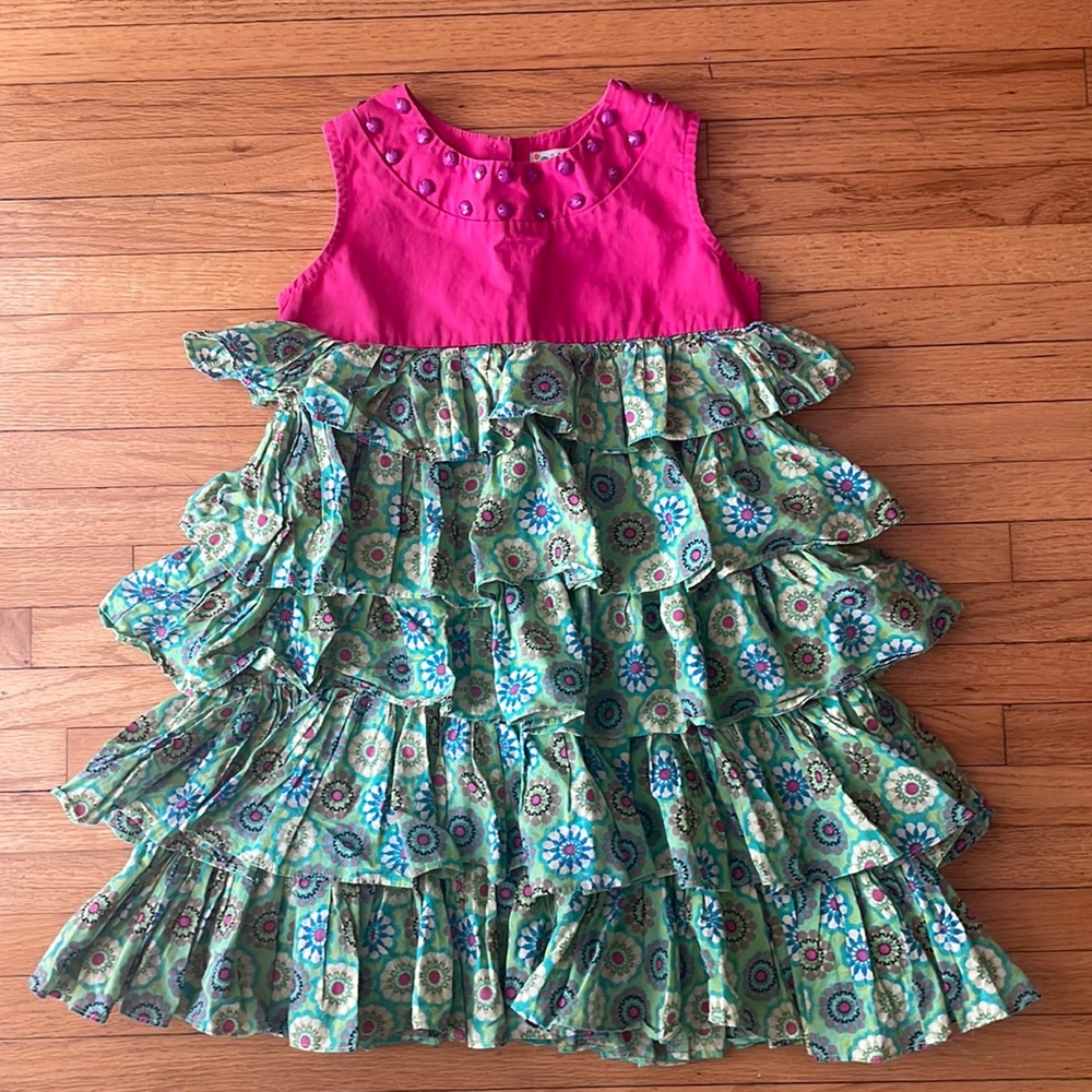 Lola et Moi Girls Ruffle Dress * Sz 6-7